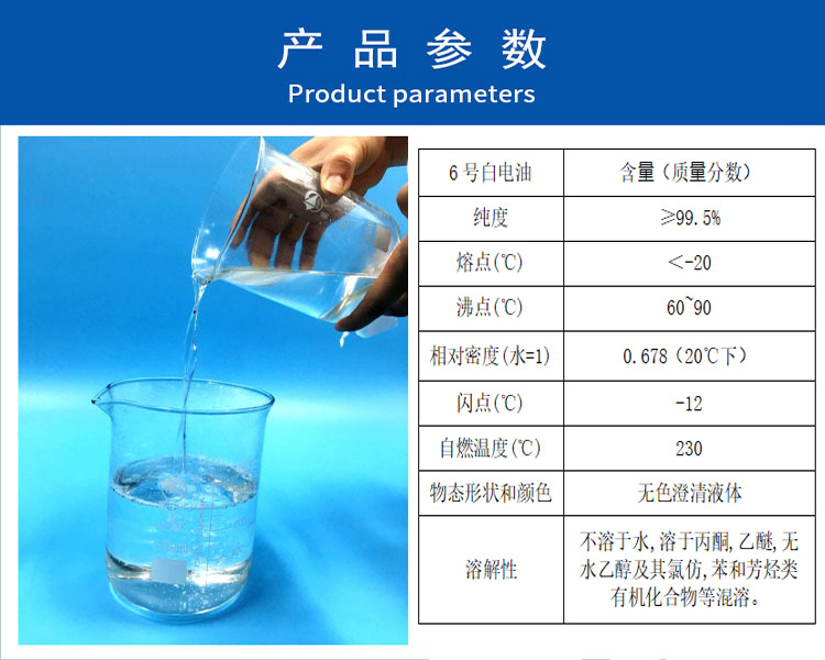 6號白電油參數(shù)